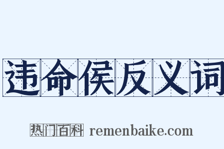 违命侯反义词是什么意思的图片